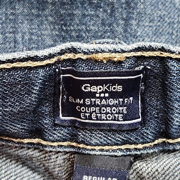 Gap Kids Girls‎ Jeans Size 6 Regular Slim Straight Leg Cotton Blue Denim Faded - Picture 9 of 12